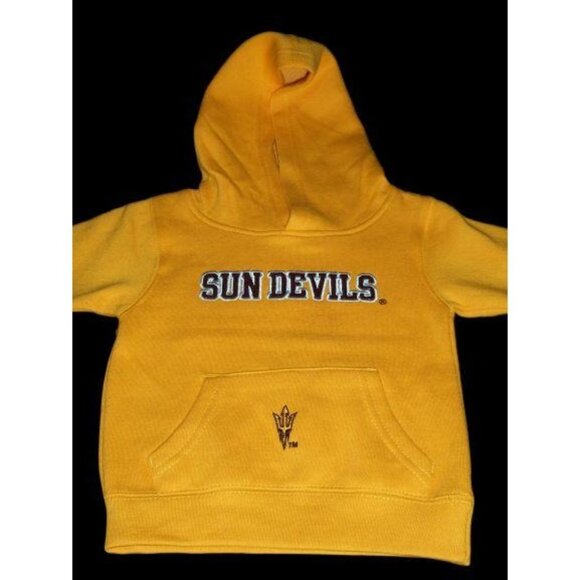 NCAA ASU Sun Devils Baby Hoodie Yellow Sweatshirt Pullover Arizona State 12 Mos - Picture 1 of 8